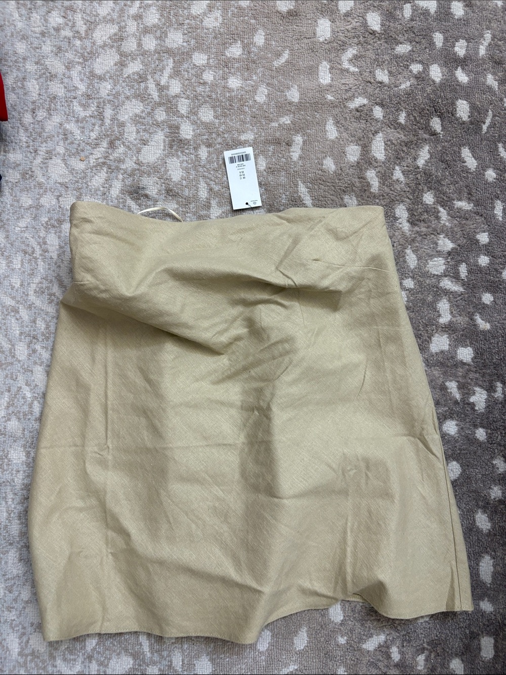 Topshop Beige Strapless Mini Top